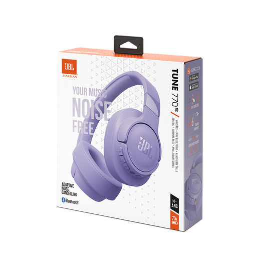 JBL | Tune 770NC Over-Ear Headphones Wireless Noise Cancelling - Purple | JBLT770NCPURAM