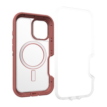 OtterBox | Defender XT Pro w/ MagSafe Series Case iPhone 16 - Clear /Red Dust Bowl | 77-96083