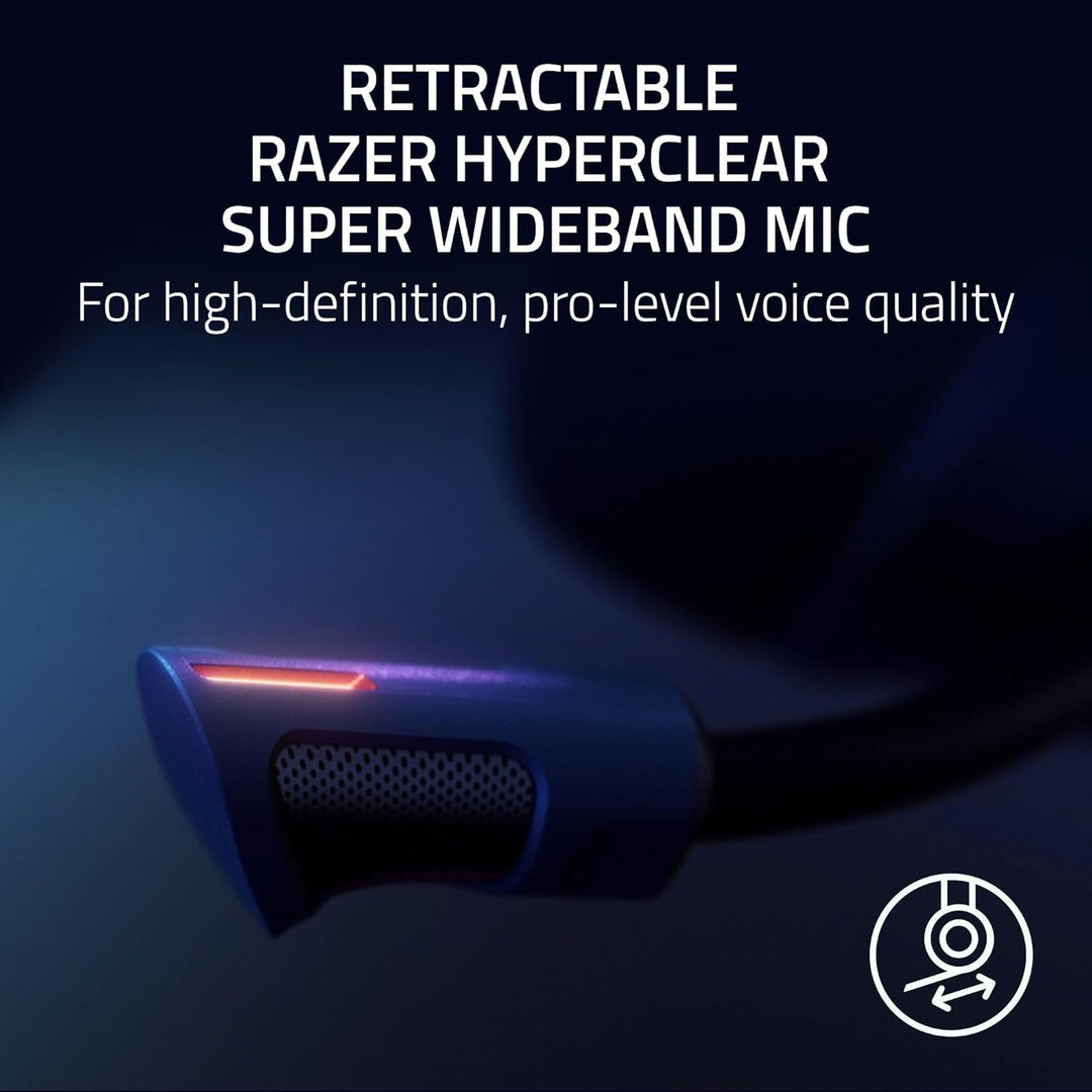 Razer Renewed | Kraken V4 Pro Wireless Gaming Headset Wireless Bluetooth USB 3.5 mm Super Wideband Mic - For PC, Mac, PS5, Nintendo Switch, Steam Deck, Smartphone - Black | RZ04-05160100-R3UR | 60 DAYS WARRANTY