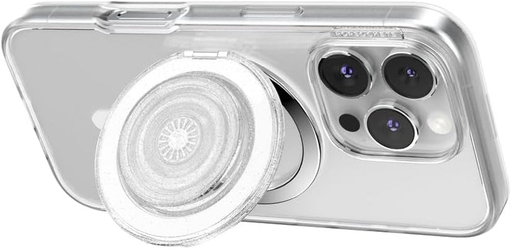 PopSockets | Kick-Out PopGrip with MagSafe - Clear Glitter | PS-809341