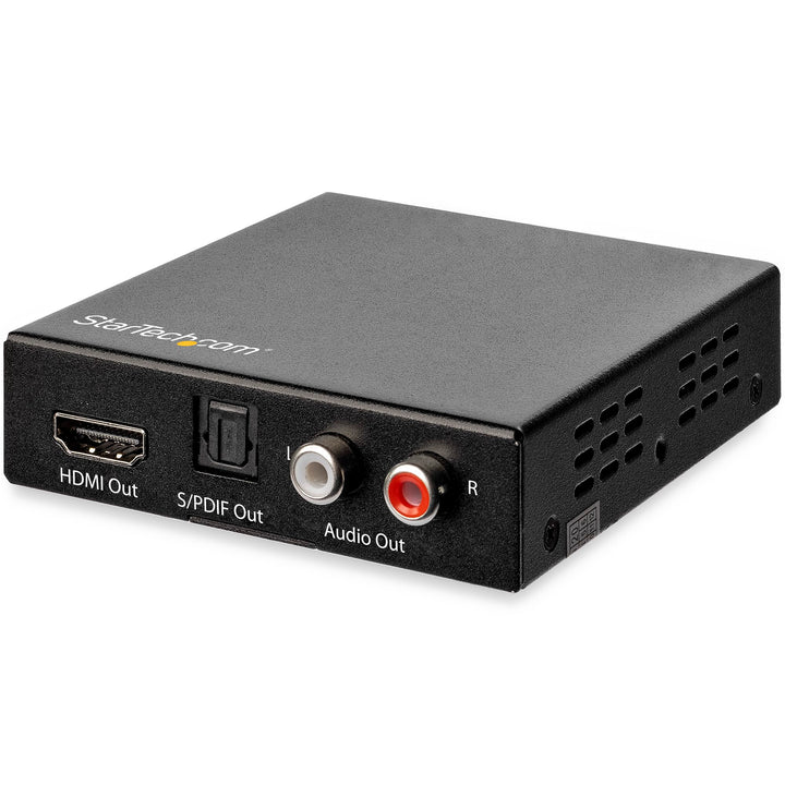 StarTech | 4K HDMI 60Hz Audio De-embedder HDR Toslink Optical Audio Dual RCA Audio HDMI Audio - Black | HD202A