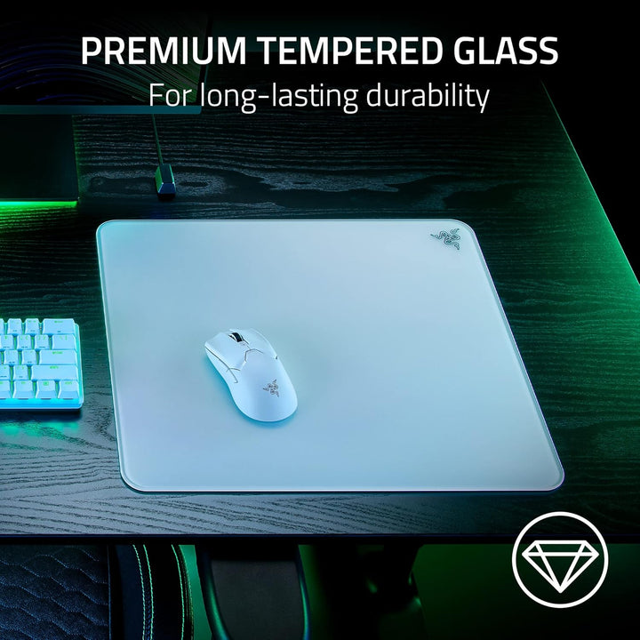 Razer Renewed | Atlas Tempered Glass Gaming Mouse Mat - White | RZ02-04890200-R3UR | 60 DAYS WARRANTY