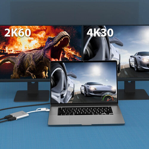 j5create | USB-C to Dual HDMI Multi-Monitor Adapter - White | JCA365