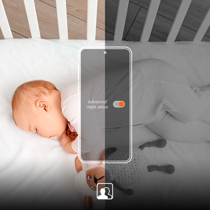 Nexxt | Smart Home  Indoor Smart WIFI monitor Baby Camera 2K - White | NHC-B100