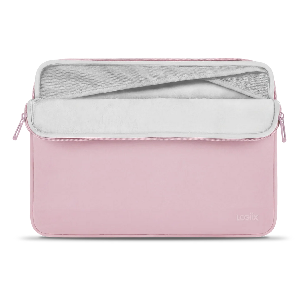 LOGiiX | Vibrance Essential Sleeve with pouch for Laptops up to 14in - Blush | LGX-14195