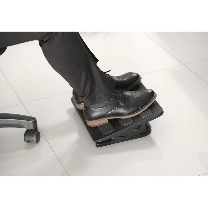 NU-TONE | Ergonomic Tiltable Steel Foot Rest - Black | FR200