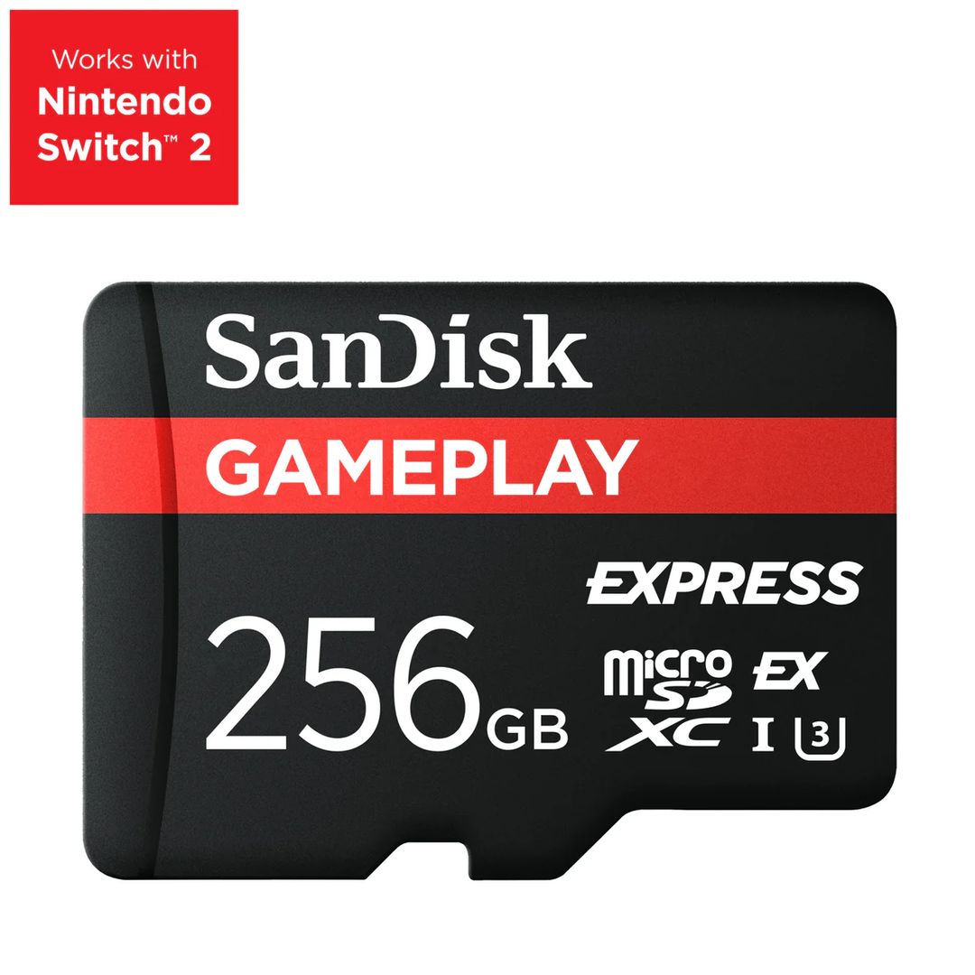 Sandisk | GamePlay 256GB 880MB/s microSD Express Memory Card | SDSQXFN-256G-GN6GN