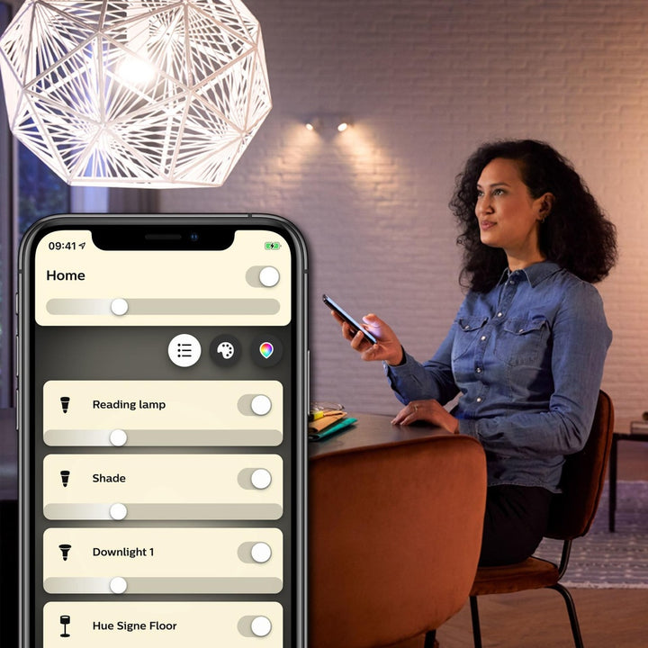 Philips Hue | Hue 10W Equivalent 60W A19 Base E26 LED Smart Bulb 4 PK - Soft White | 476985