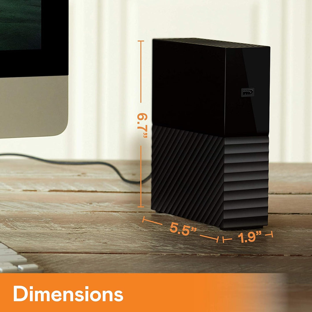 WD | My Book Desktop External Hard Drive 18TB USB 3.0, External HDD with Password Protection and Auto Backup Software |  WDBBGB0180HBK-NESN