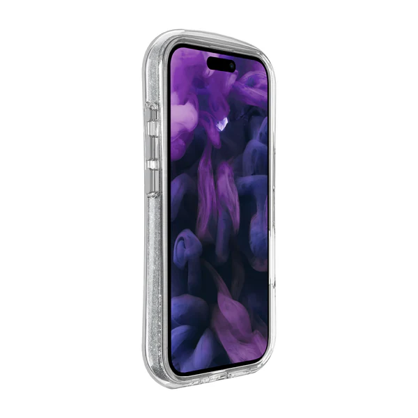 LAUT | Aero Sparkle MagSafe for iPhone 16 Pro - Crystal Silver | L_IP24B_AS_SL