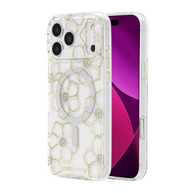 Case-Mate | Floral Gems MagSafe Case iPhone 18 Pro/17 Pro  - Gold | CM061008