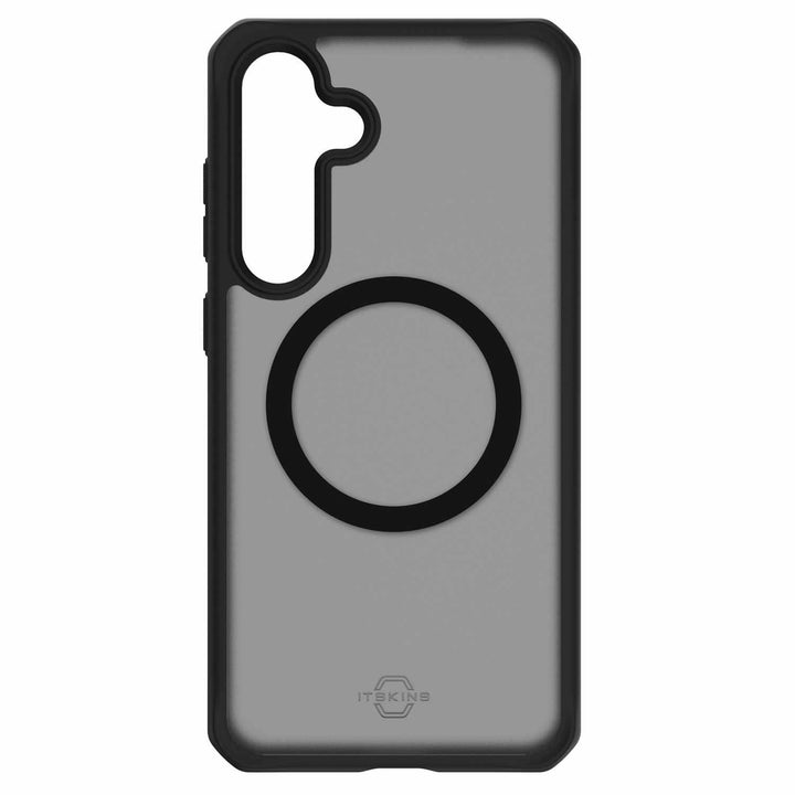 Itskins | Hybrid_R Frost Case w/ MagSafe Samsung Galaxy S24 - Black | 120-7948