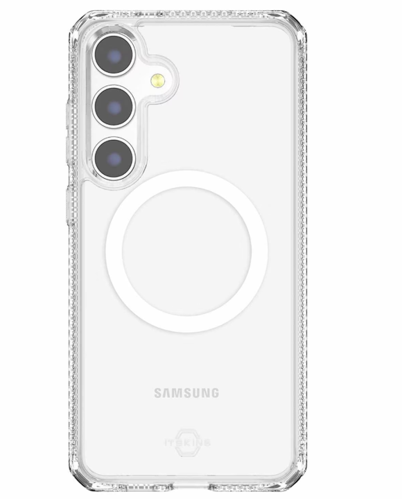 ITSKINS | Hybrid_R Case Compatible w/MagSafe for Samsung Galaxy S25+ - Clear | 120-9164