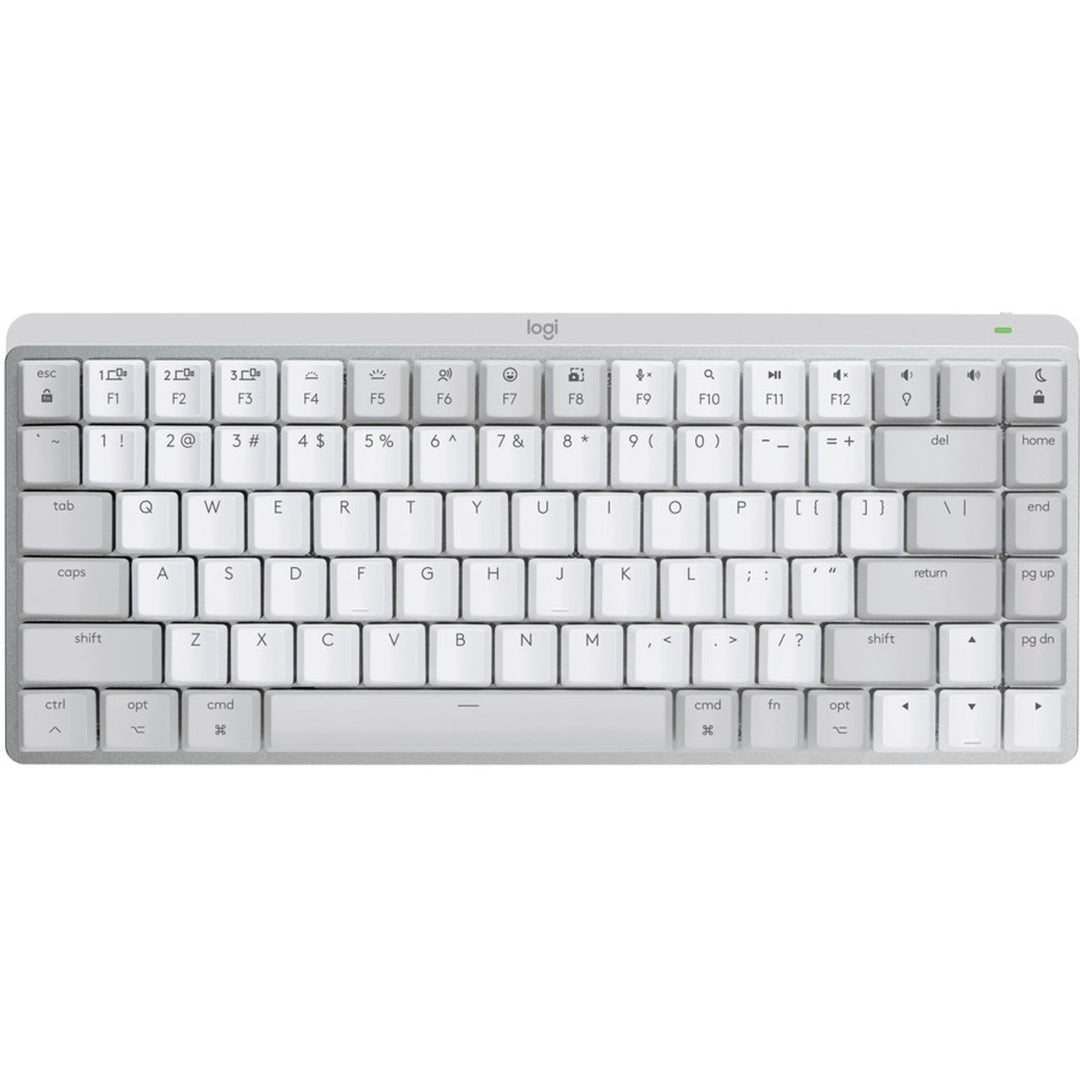 Logitech | MX Mechanical Mini for Mac Compact Wireless Mechanical Clicky Switch Keyboard for macOS/iPadOS/iOS with Backlit Keys - Pale Gray | 920-010553
