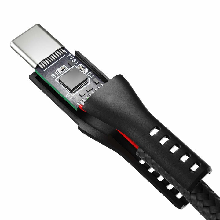 Blu Element | SelfCoil Magnetic Cable USB-C to USB-C 6ft 100W - Black | BEMGC2C6FTB