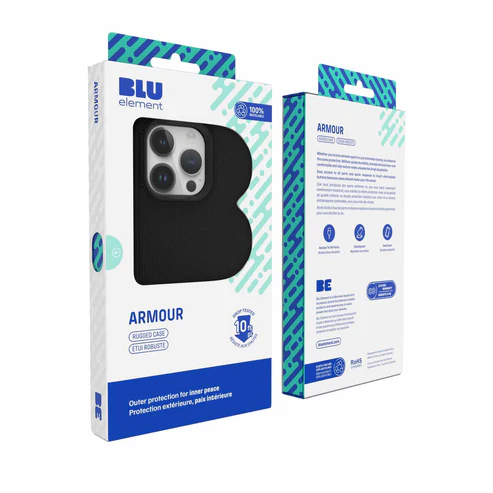 Blu Element | Armour Rugged w/MagSafe iPhone 16 - Black | 120-8621