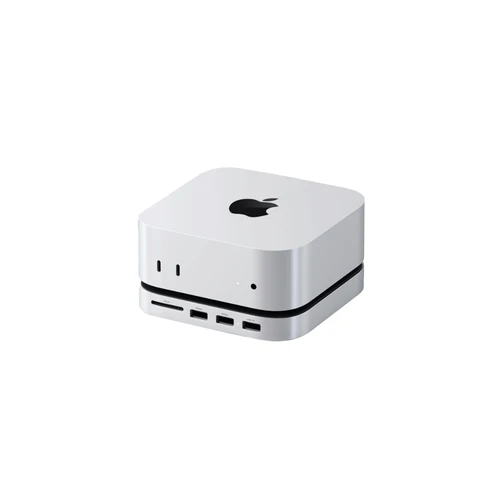 Satechi | Stand & Hub for Mac Mini M4 w/SSD Enclosure - Silver | ST-GNMMES