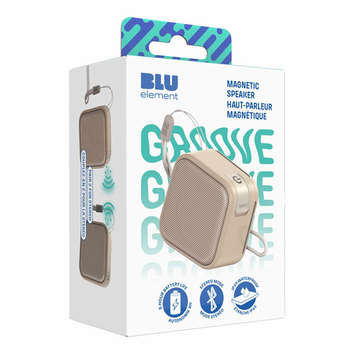 Blu Element | Groove Magnetic Mini Speaker - Sand | BEMGSPSD