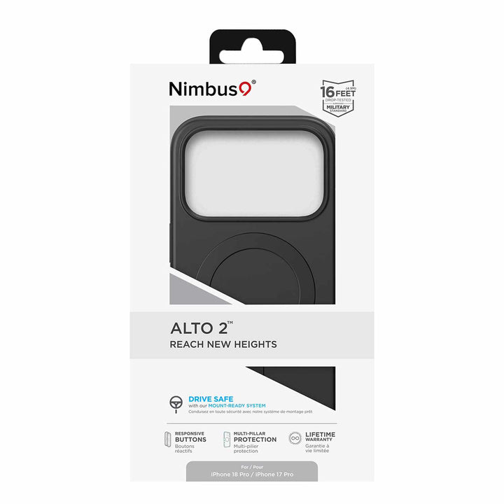 Nimbus9 | Alto 2 MagSafe Case iPhone 18 Pro /17 Pro - Black | N9ALIPH18PROBLK