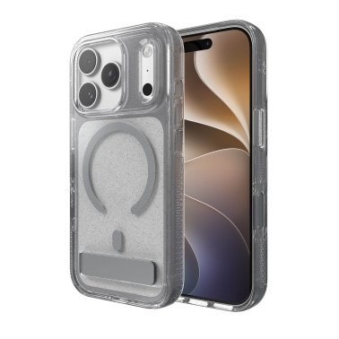 ZAGG | Graphene Milan Snap iPhone 18 Pro/17 Pro Kickstand Case - Glitter Silver | 702322599
