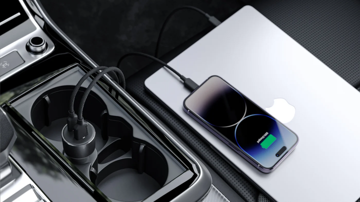 Alogic | Car Charger 2 Port Rapid Charge 100W USB-C PD USB-A 18W - Black | CRCA100