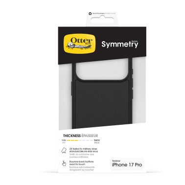 OtterBox | Symmetry w/MagSafe iPhone 17 Pro + Camera Control Case - Black | 77-99426