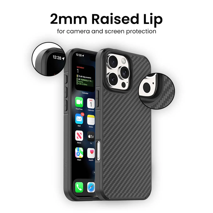 Caseco | Kevlar Case With Magsafe iPhone 16 Pro - Carbon | C28D1-01