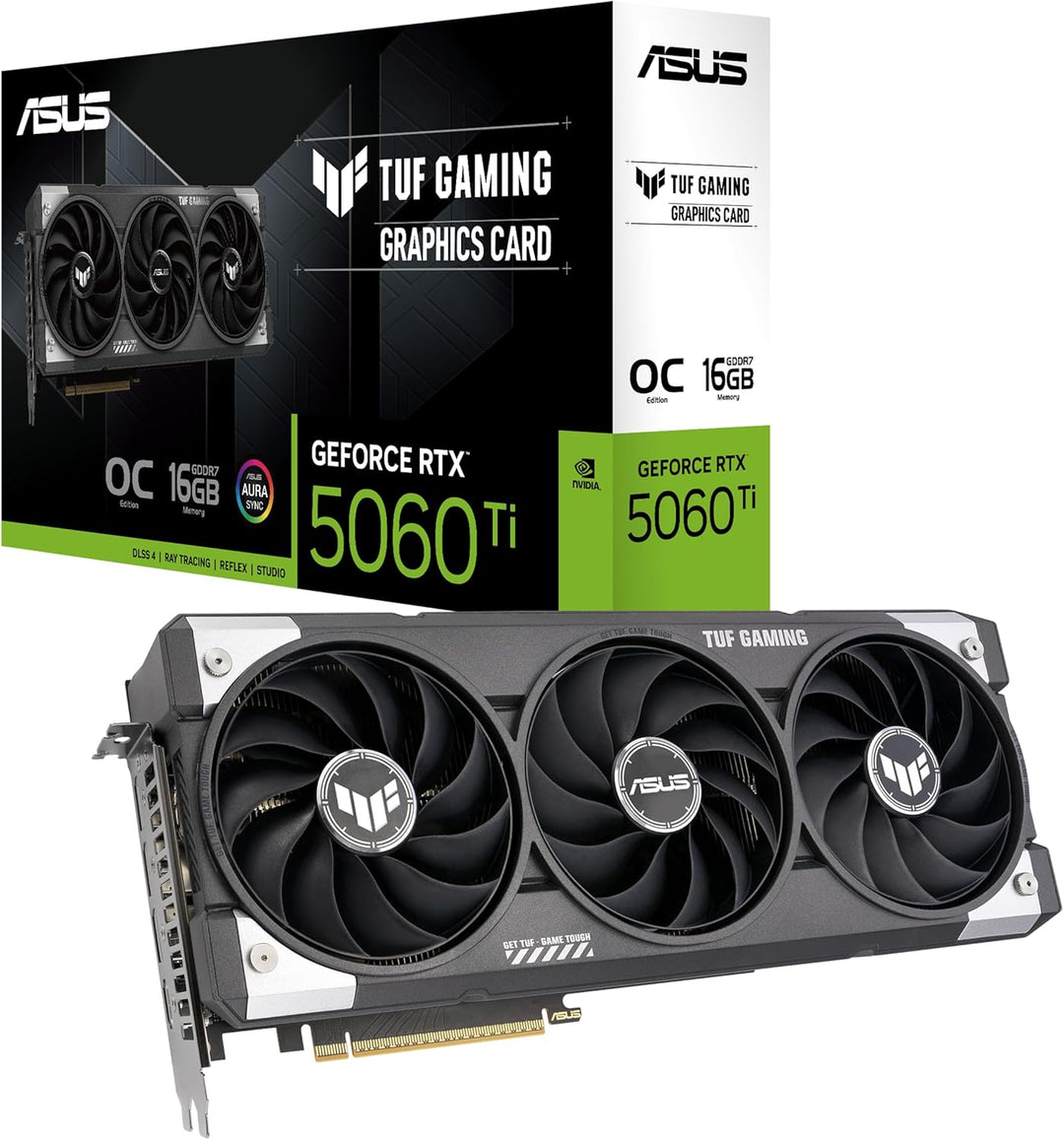 ASUS | Video Card TUF Gaming GeForce RTX 5060 Ti 16GB GDDR7 OC Edition Gaming | TUF-RTX5060TI-O16G-GAMING