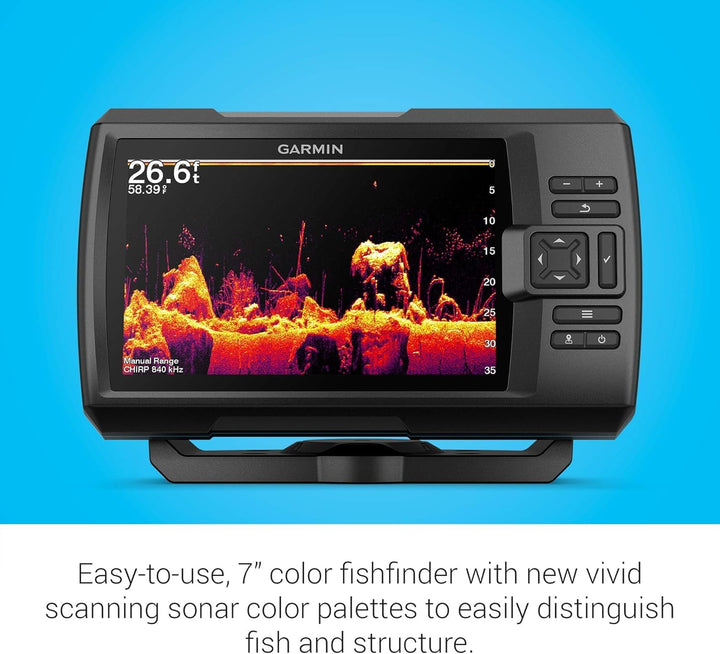 Garmin | Striker Vivid 7cv 7" Display Fishfinder with GT20-TM Transducer, GPS and Wi-Fi Connectivity | CE010-02552-01