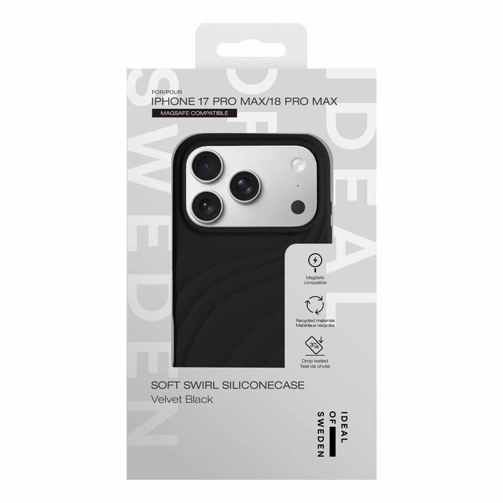 Ideal of Sweden | Soft Swirl MagSafe Case iPhone 18 Pro /17 Pro - Velvet Black | IDSSCMSI2661P643