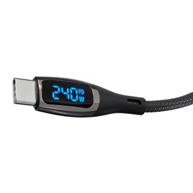 Naztech | DigiWATT 240W USB-C to USB-C Digital Fast Charge Cable with LED Power Display 6FT | 16104