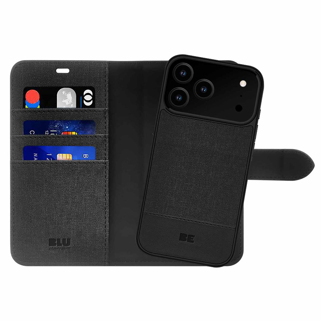 SO Blu Element | Folio 2-in-1 Case iPhone 17 Pro Max - Black | BEF217B6