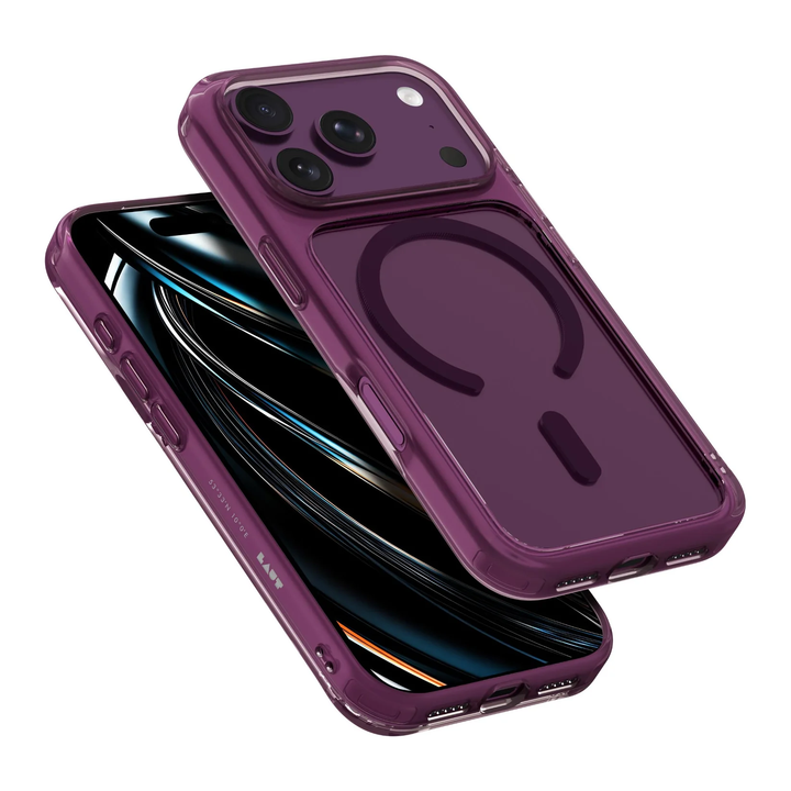 LAUT | CRYSTAL FLURO for iPhone 18 Pro Max/17 Pro Max - Clear Burgundy | L_IP26D_CF_PU