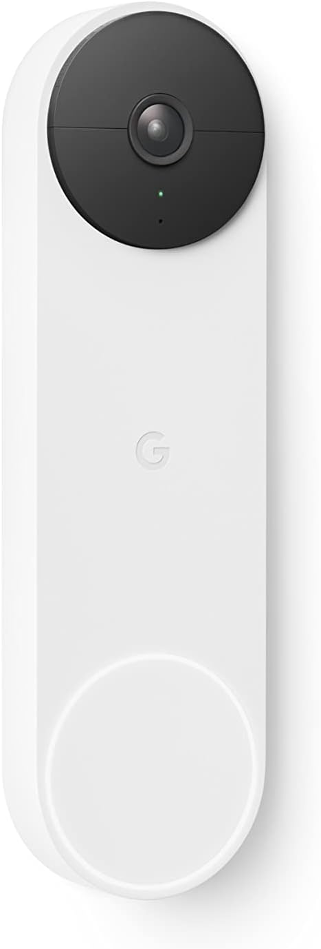 Google | Nest Doorbell Battery Wire-Free Video Doorbell - White | GA01318-CA