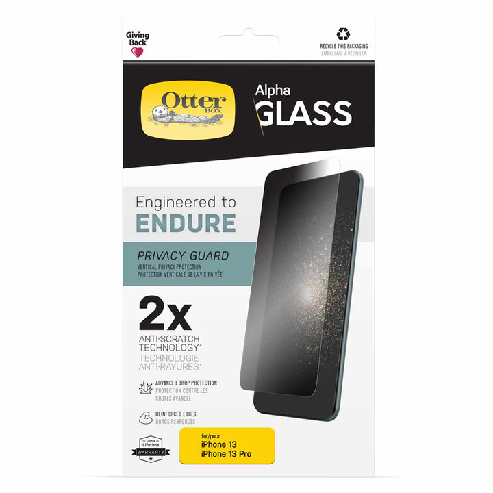 //// OtterBox | Alpha Glass Privacy Screen Protector for iPhone - 16e/14/13 /13 Pro | 118-2430