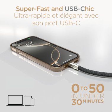 HyperGear | TECHcessories Universal Crossbody Phone Strap and USB-C Charging Cable - Black | 16280