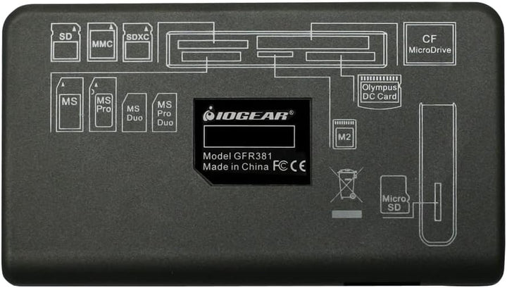 IOGEAR | SuperSpeed USB 3.0 Multi-Card Reader/Writer - Black | GFR381