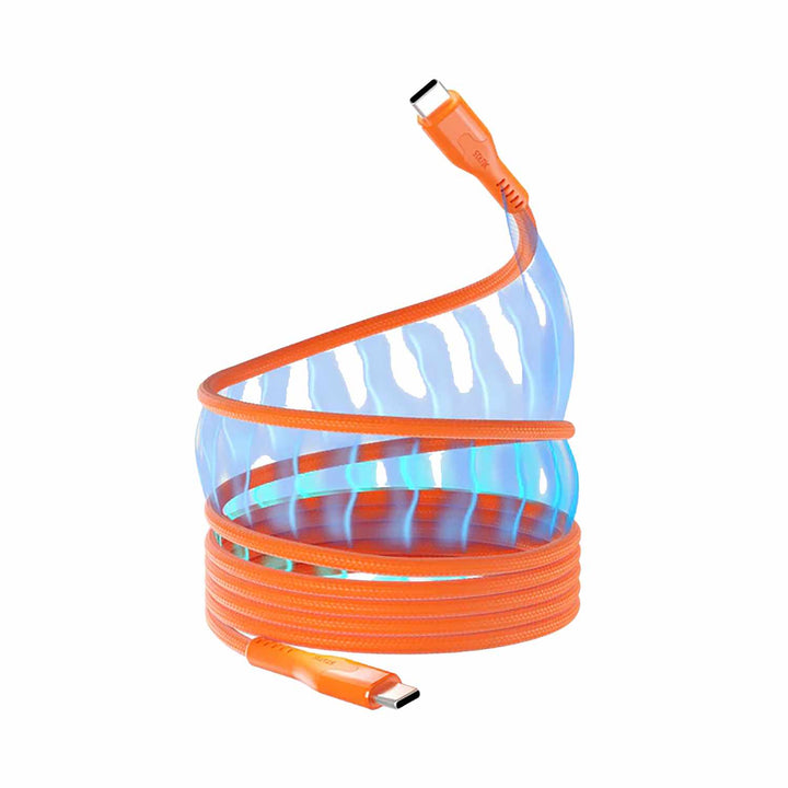 Statik | MagStack Pro Charge/Sync Magnetic Cable USB-C to USB-C 6.6ft 100W - Orange | PUP05506FTCCORGCA
