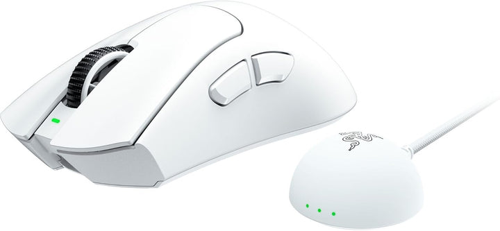 Razer | DeathAdder V4 Pro Lightweight Optical Gaming Mouse with 150 Hour Battery Wireless - White | RZ01-05330200-R3U1
