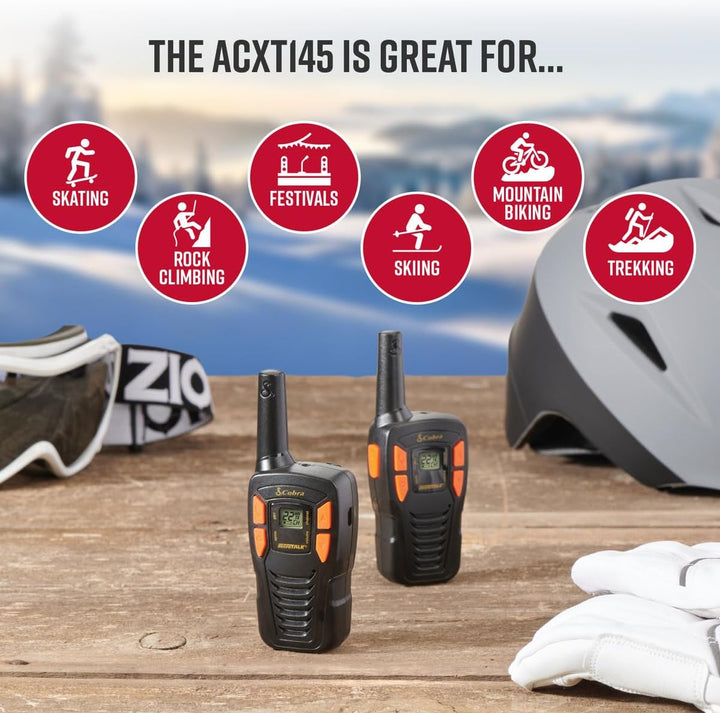 Cobra | 16-Mile Range Two-Way Radio Walkie Talkies 2 Pack | ACXT145