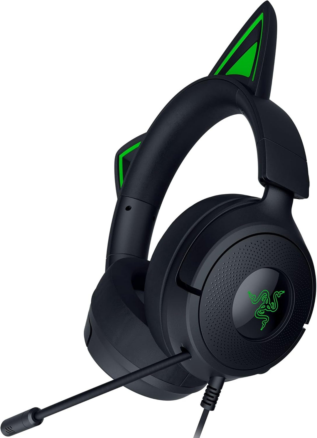 Razer | Kraken Kitty V3 X Wired Over-the-Ear Gaming Headset for PC, PlayStation, Nintendo Switch, Steam Deck, and Smartphone - Black |  RZ04-05350200-R3U1