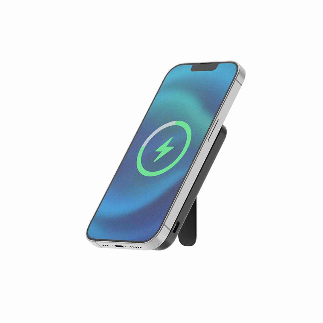 Blu Element | Qi2 Wireless Power Bank with Kickstand 5K - Black | BEPBQi25KBK