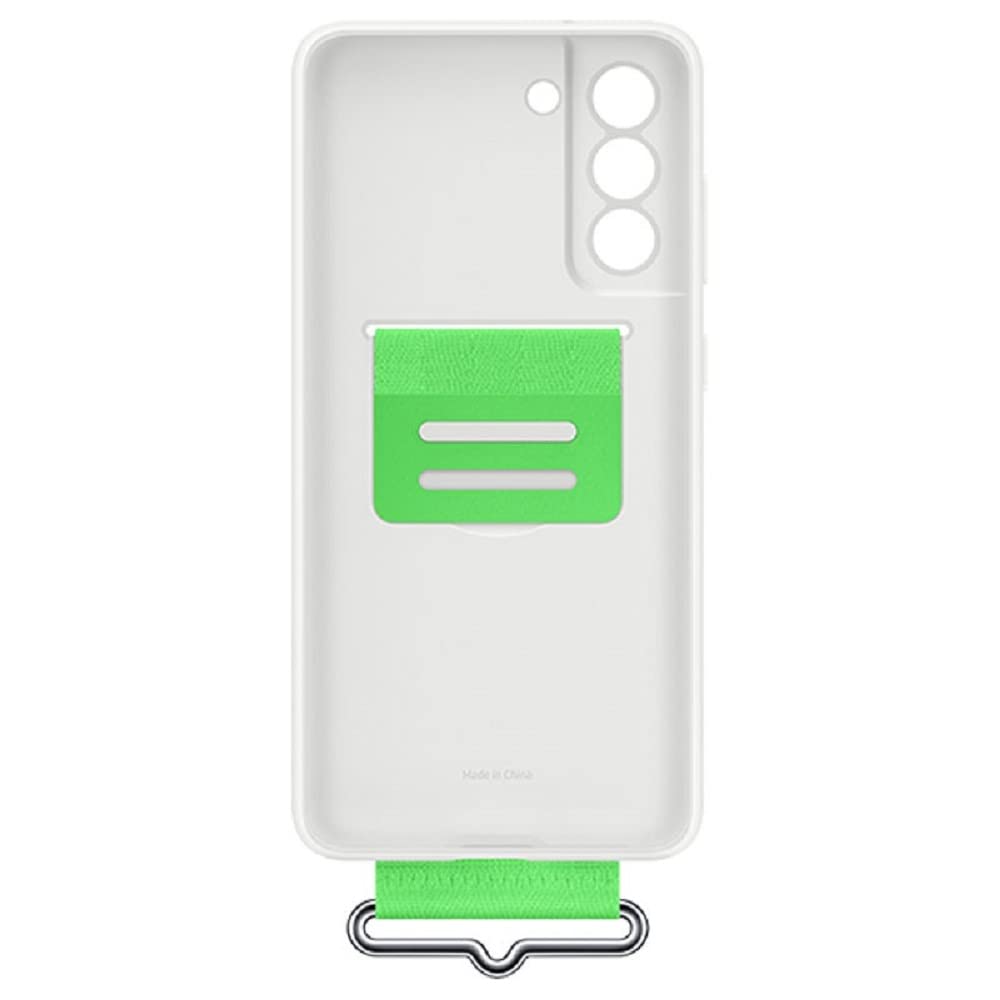 Samsung | Original Galaxy S21 FE 5G Silicone Cover with Strap - White | EF-GG990TWEGCA