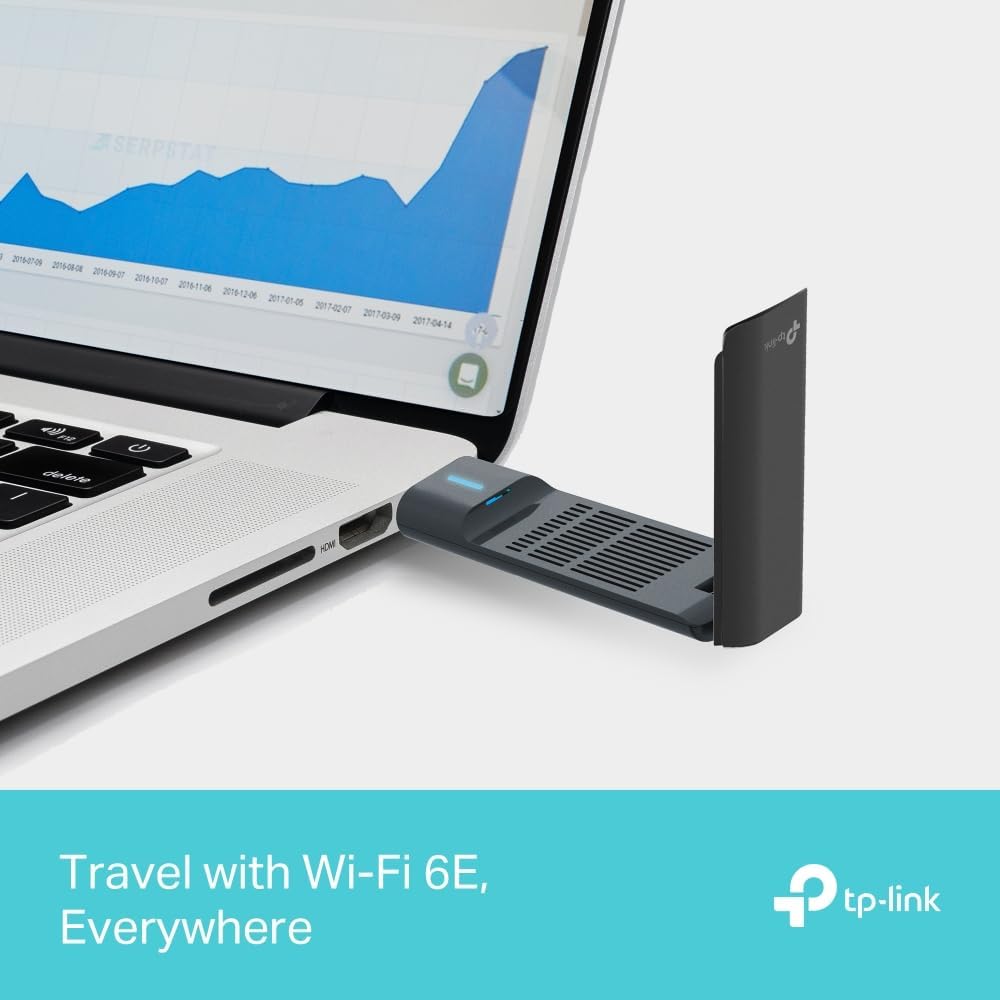 TP-Link | Archer Wireless AXE5400 Wi-Fi 6E USB 3.0 Tri-Band Wireless Network Adapter | TXE70UH