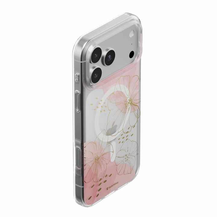 SwitchEasy | Fleur M3D Patterned Protective iPhone 18 Pro Max /17 Pro Max Case - Fleur /Gold | SPH8PM268GL26