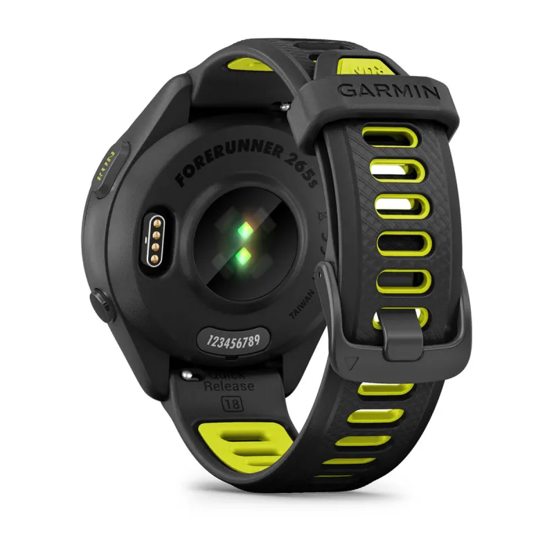 Garmin | Forerunner 265S 42mm Bluetooth Running Smartwatch - Black/Amp Yellow 010-02810-03