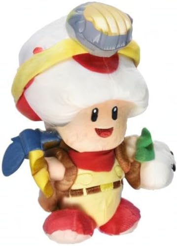 Little Buddy | Super Mario Bros. Captain Toad Standing Pose Stuffed Plush, 9" | PL-NIN-9-STCAPTOAD