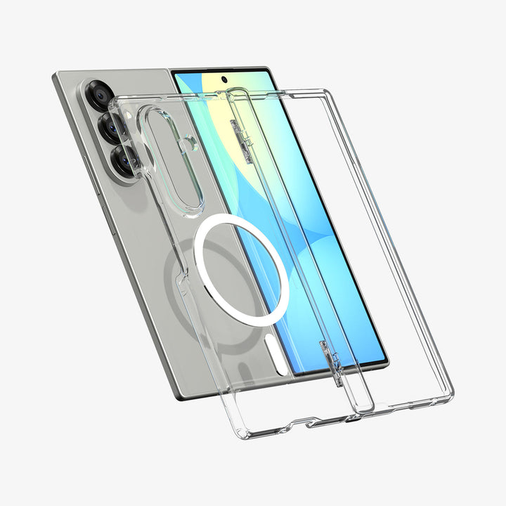 Spigen | Crystal Hybrid Pro MagFit for Samsung Galaxy Z Fold 7 - Crystal Clear | SGPACS09548
