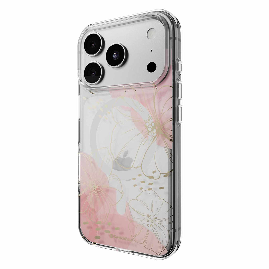SwitchEasy | Fleur M3D Patterned Protective iPhone 18 Pro /17 Pro Case - Fleur Gold | SPH18P268GL26