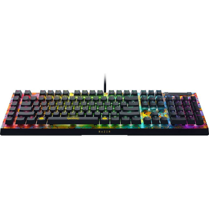 Razer | BlackWidow V4 X Full Size Wired Mechanical Green Clicky Switch Gaming Keyboard with Chroma RGB Backlighting - Pokémon Edition | RZ03-04704200-R3M1